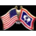 WYOMING PIN STATE FLAG USA FRIENDSHIP FLAGS PIN